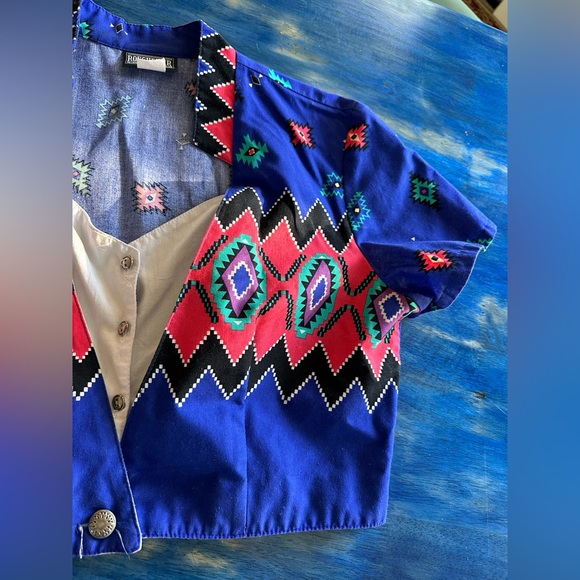 Vintage RoughRider Cowboy Cowgirl Button Crop 🤠 firm price ❤️🔥❤️🔥 - Picture 4 of 15